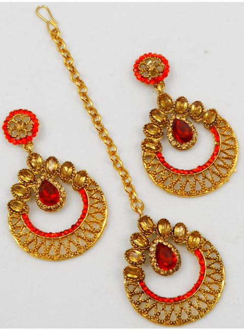 Earring Maang Tikka Set